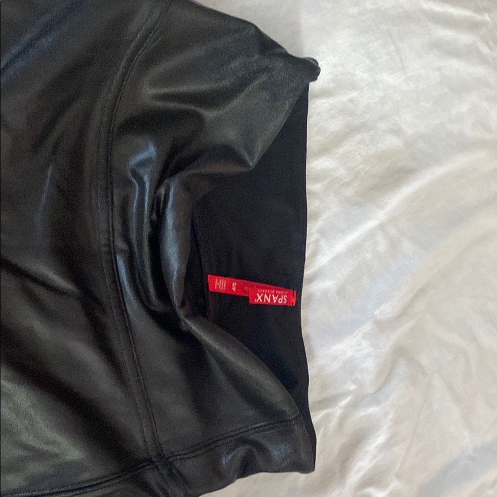 SPANX Shiny Black Leggings